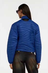 JC Blue Quilted Bomber Jacket MAZARINE BLUE VFT313-VF463