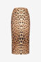 RC Jupe Fourreau À Imprimé Jaguar Skin Marron VKT301-JMP73