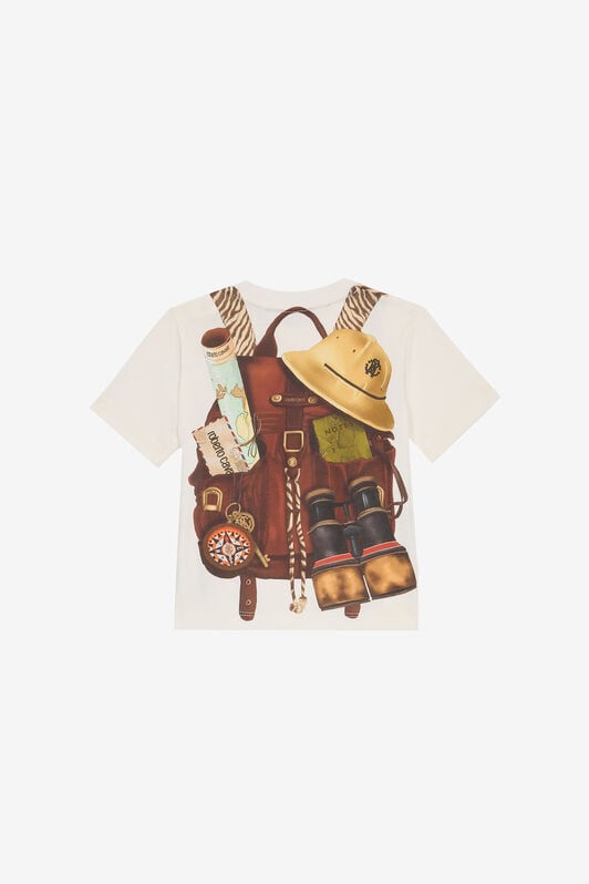 JU T-Shirt Mit Print Vorne Und Hinten JU T-Shirt Mit Print Vorne Und Hinten Weiß UJT616-JD001