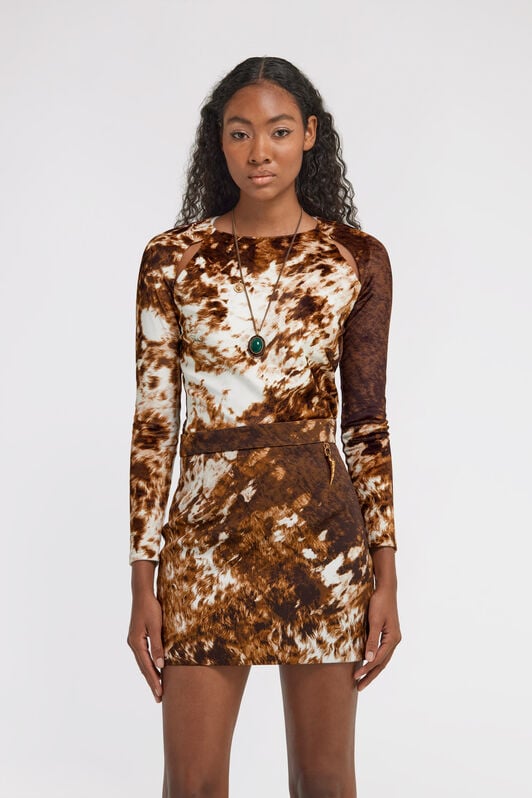 RC Appaloosa Print Top RC Appaloosa Print Top Brown TKT618-6CN08