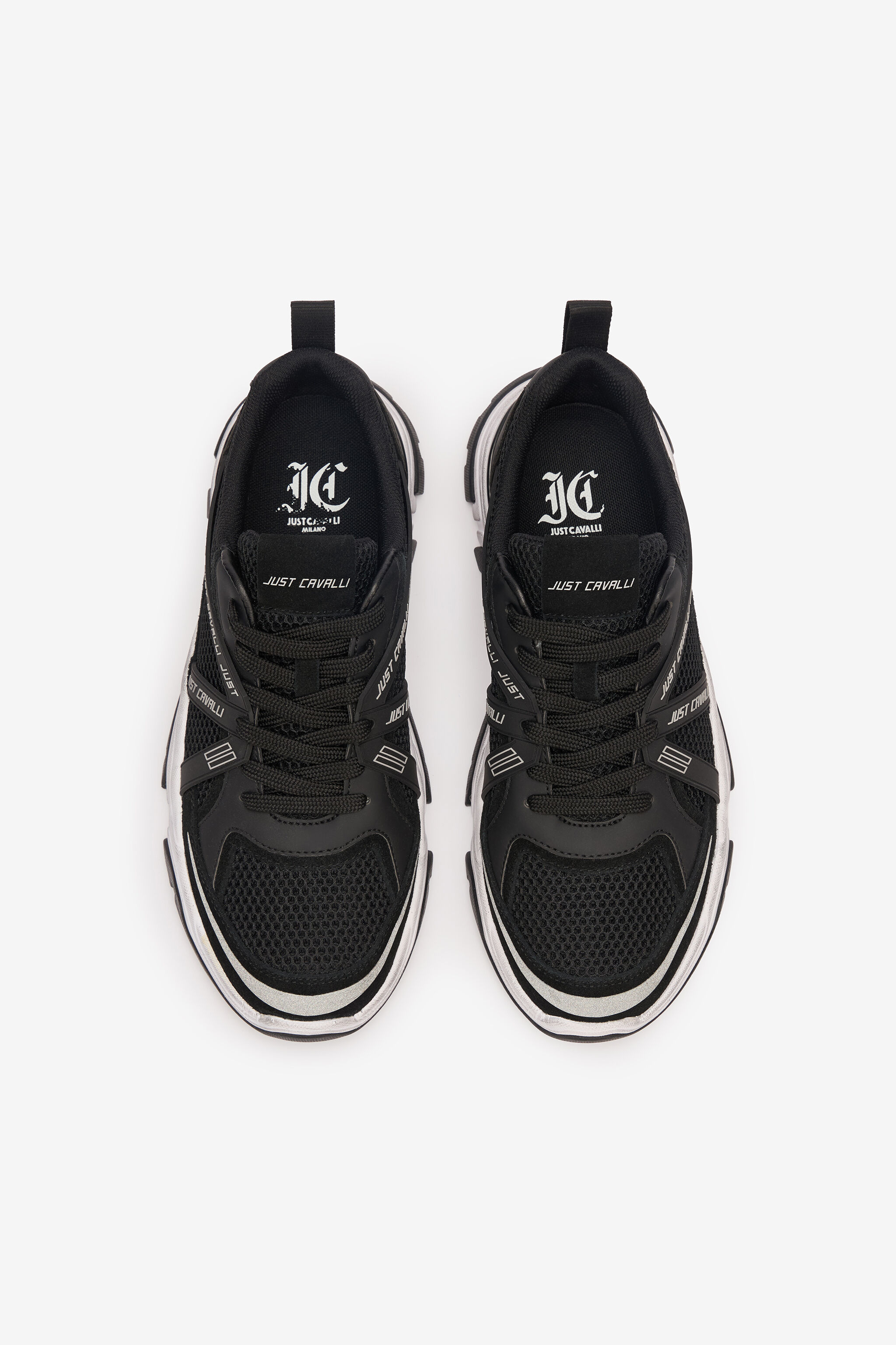 JC Sneakers With Branded Inserts JC Sneakers With Branded Inserts Black UFS018-UF293