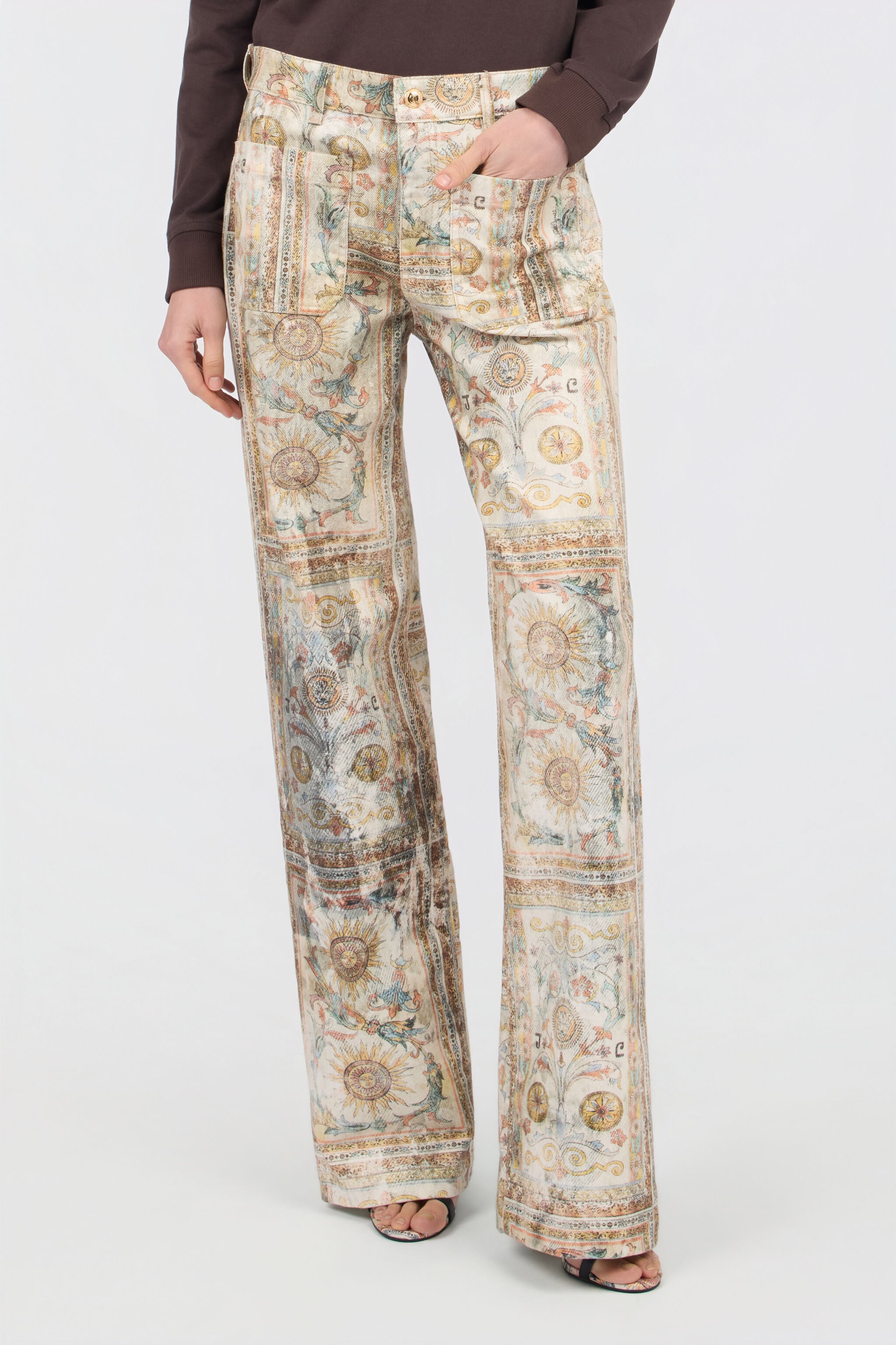 JC Persian Tarot Print Jeans JC Persian Tarot Print Jeans SHIFTING SAND WFJ049-WF533