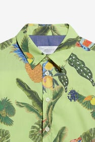 JU Tropicana Print Cotton Shirt LIME GREEN WJT70T-7MR12