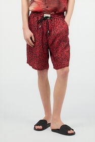 JC Shorts Con Stampa Jaguar Skin Rosso UFT013-UF033