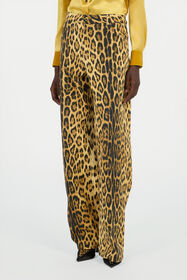 RC Jeans With Jaguar Skin Print Brown VWJ207-DAQ71