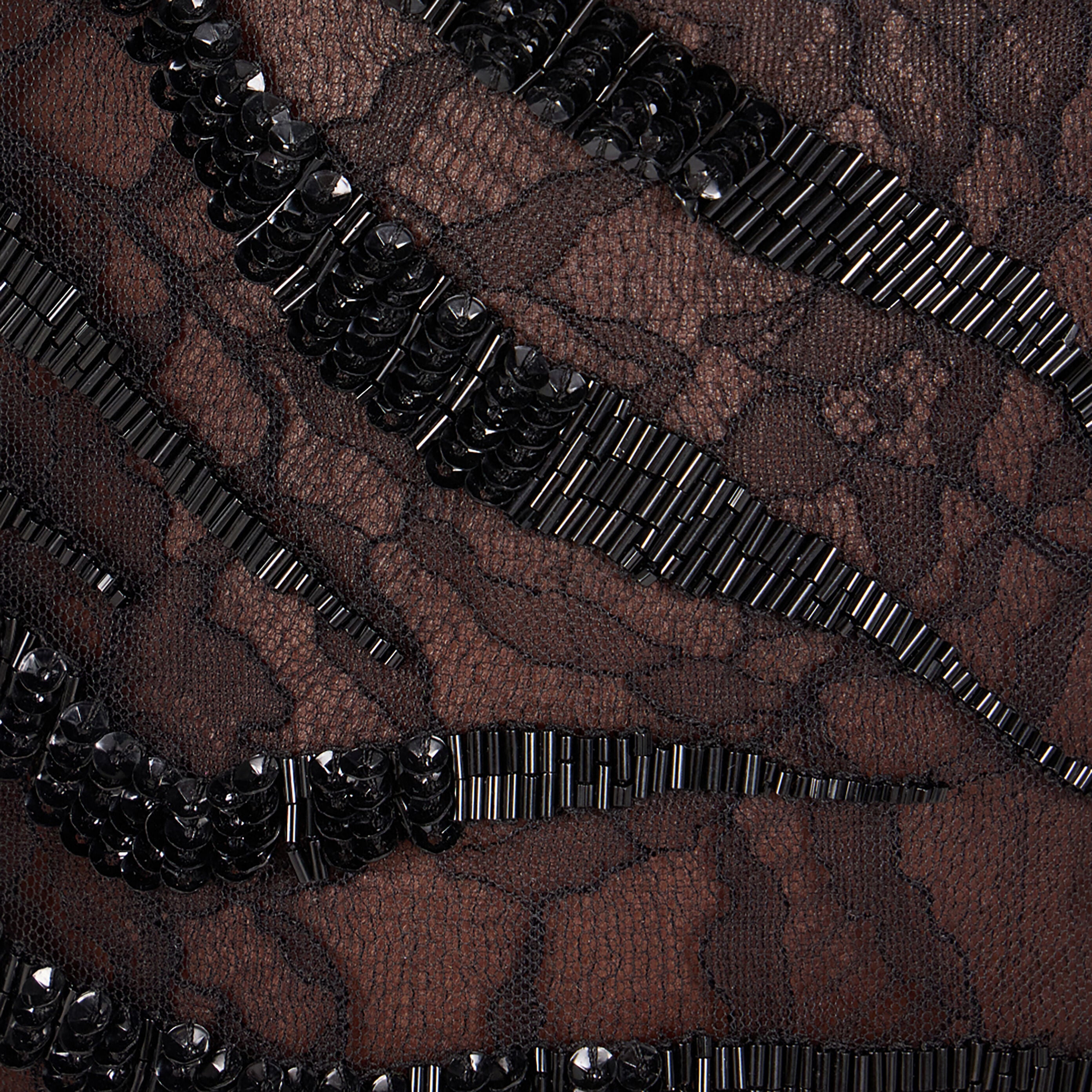 RC Ray Of Gold Sequined Mini Dress Black UKR139-RT022