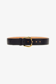 RC Leather belt with buckle Black TKC003-PZA69