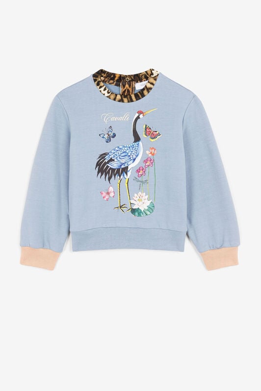 JU Wildlife-Print Sweatshirt JU Wildlife-Print Sweatshirt Light blue PJT951-CF050