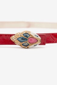 RC Eastern Red Belt with Serpent Head and Crystals ORIENTAL RED VKC004-PZ579