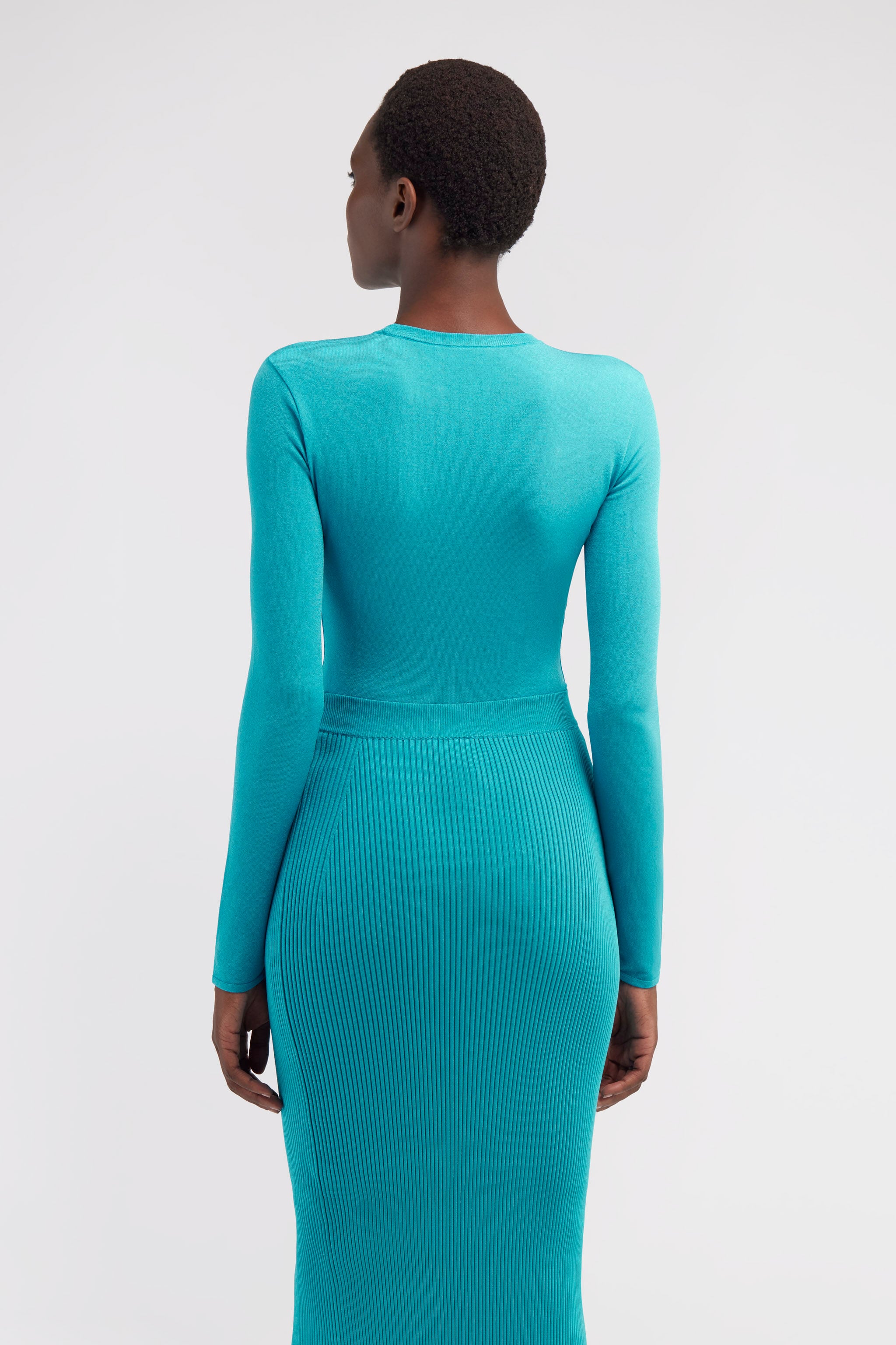 RC Top in maglia con cut-out RC Top in maglia con cut-out Azzurro RKM606-MG011