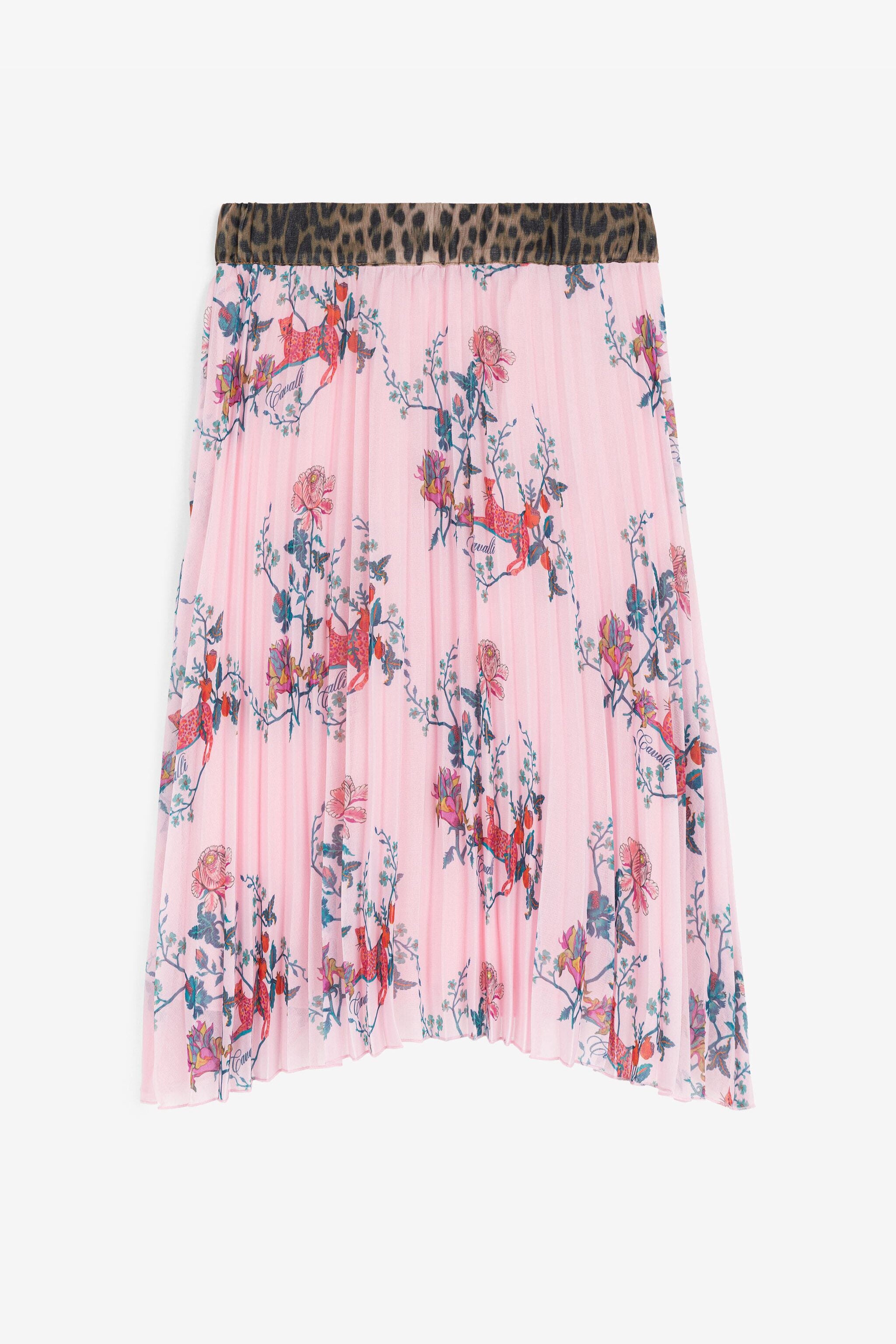 JU Floral-Print Pleated Skirt Pink RJT306-7GG85