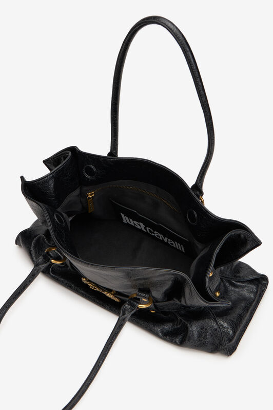 JC Shoulder Bag with Snake Detail JC Shoulder Bag with Snake Detail BLACK XFB036-XF472