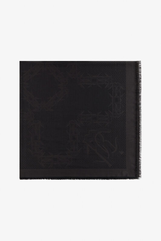 RC Schultertuch in Jacquard mit Monogramm Mirror Snake Schwarz TALR29-IR046