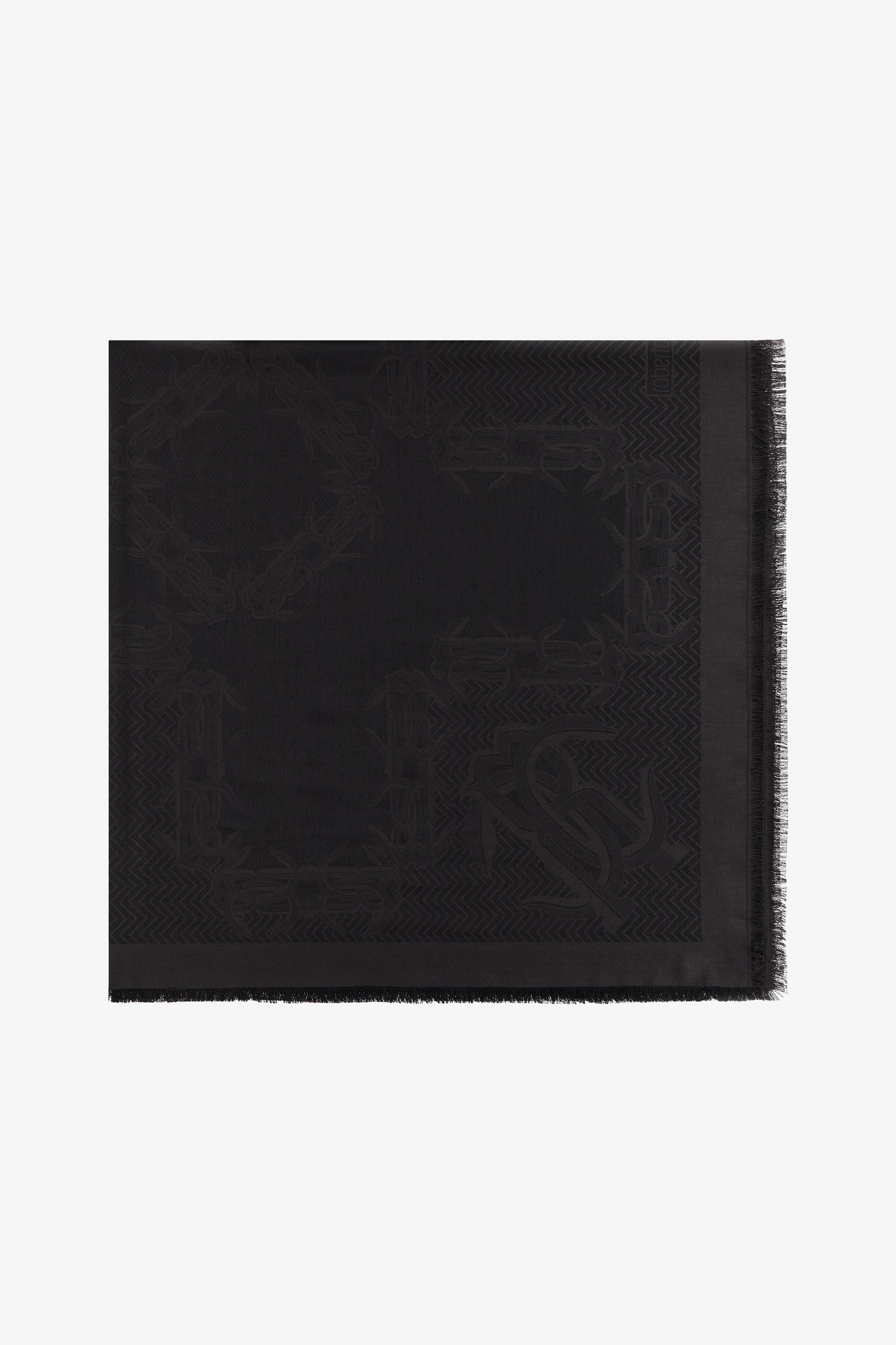 RC Schultertuch in Jacquard mit Monogramm Mirror Snake Schwarz TALR29-IR046