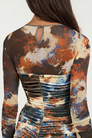 JC Rusty Stain Print Dress Mini JC Rusty Stain Print Dress Mini MULTICOLOR SCURO VFT286-VF436