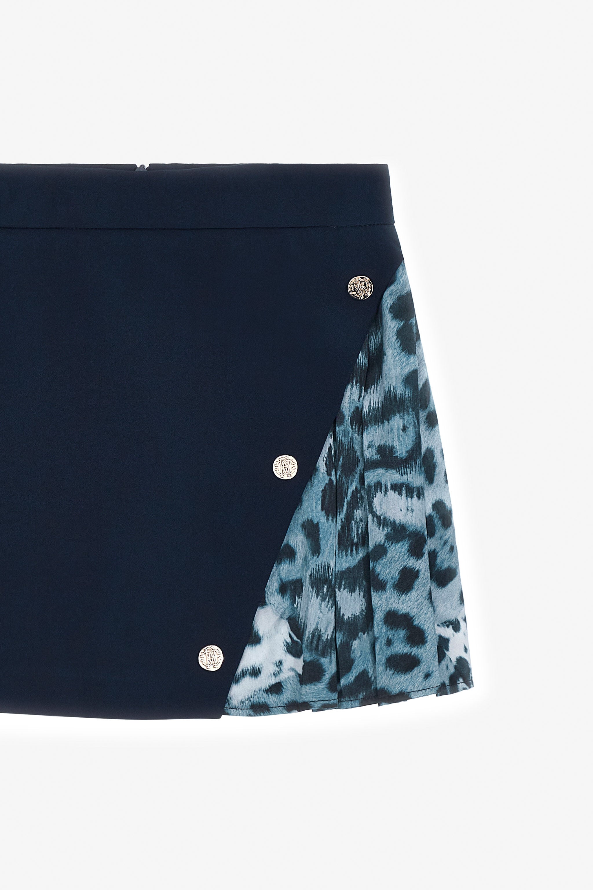 JU Skirt With Jaguar Skin Insert JU Skirt With Jaguar Skin Insert BLUE NAVY TJT30F-KU012