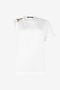 RC Asymmetrisches weißes T-Shirt mit Schlangenmotiv WHITE WWT605-JD006