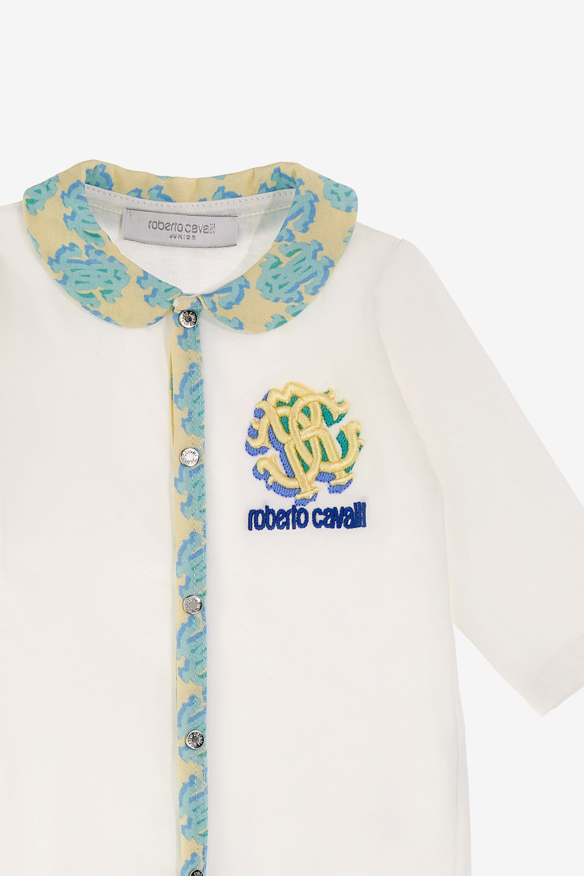 JU RC Monogram embroidery babygrow set JU RC Monogram embroidery babygrow set Weiß SJT844-JD001