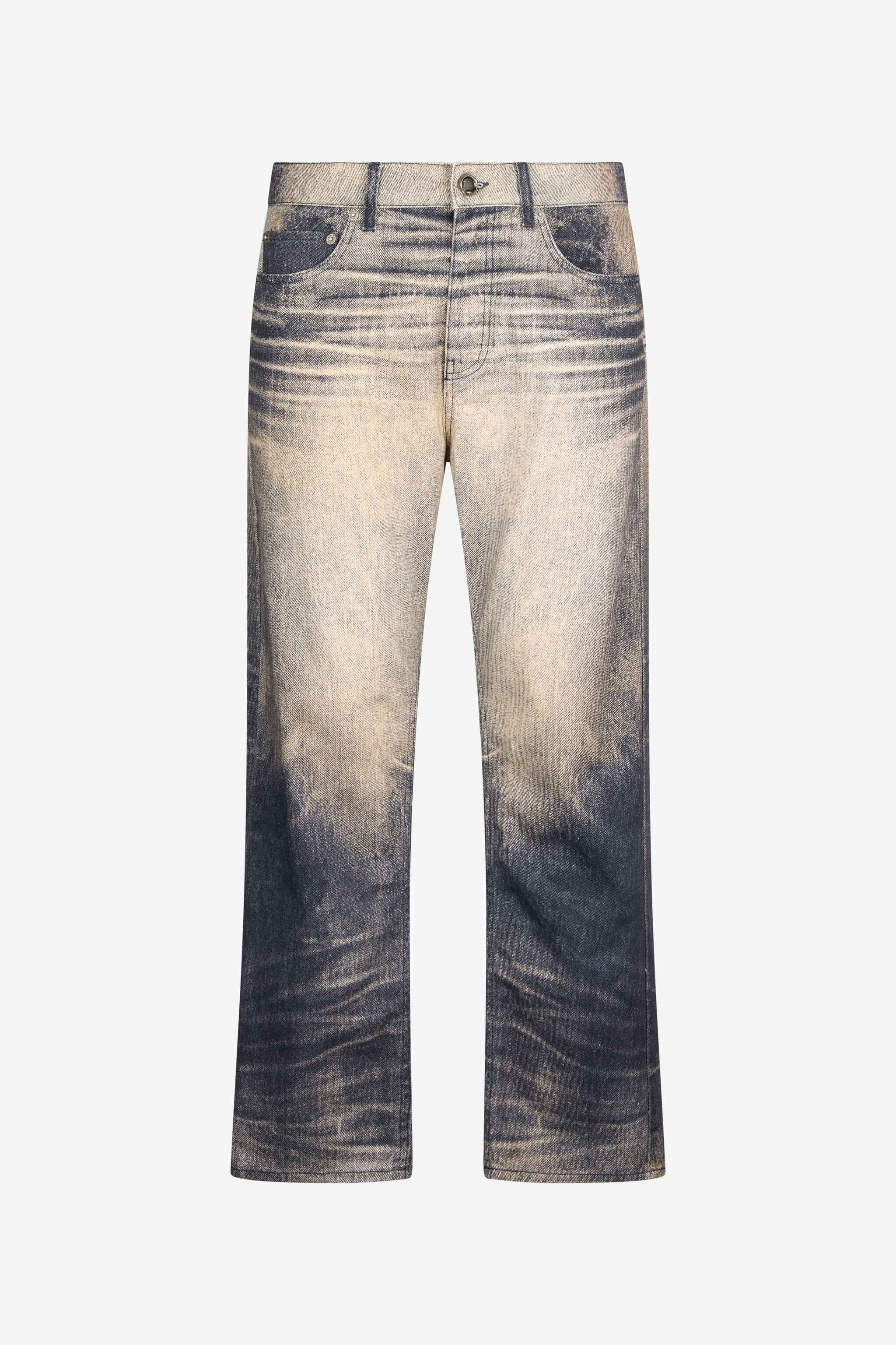 Jeans Trousers With Washed Effect in Dark blue for Men | Roberto