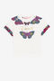 JU T-Shirt mit Schmetterling-Print JU T-Shirt mit Schmetterling-Print Weiß PJT603-JV025