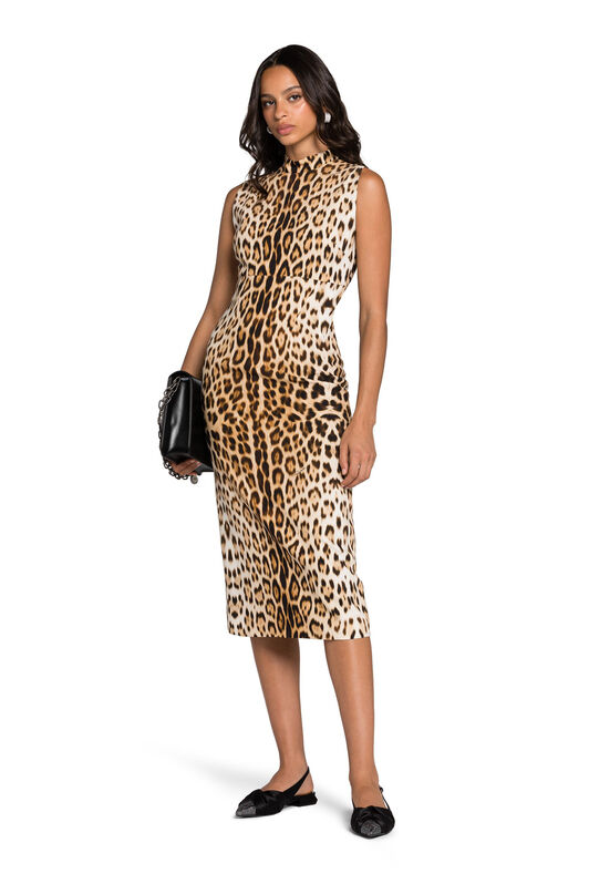 RC Leopard-Print Dress Marrone chiaro KOT10E-ORS06