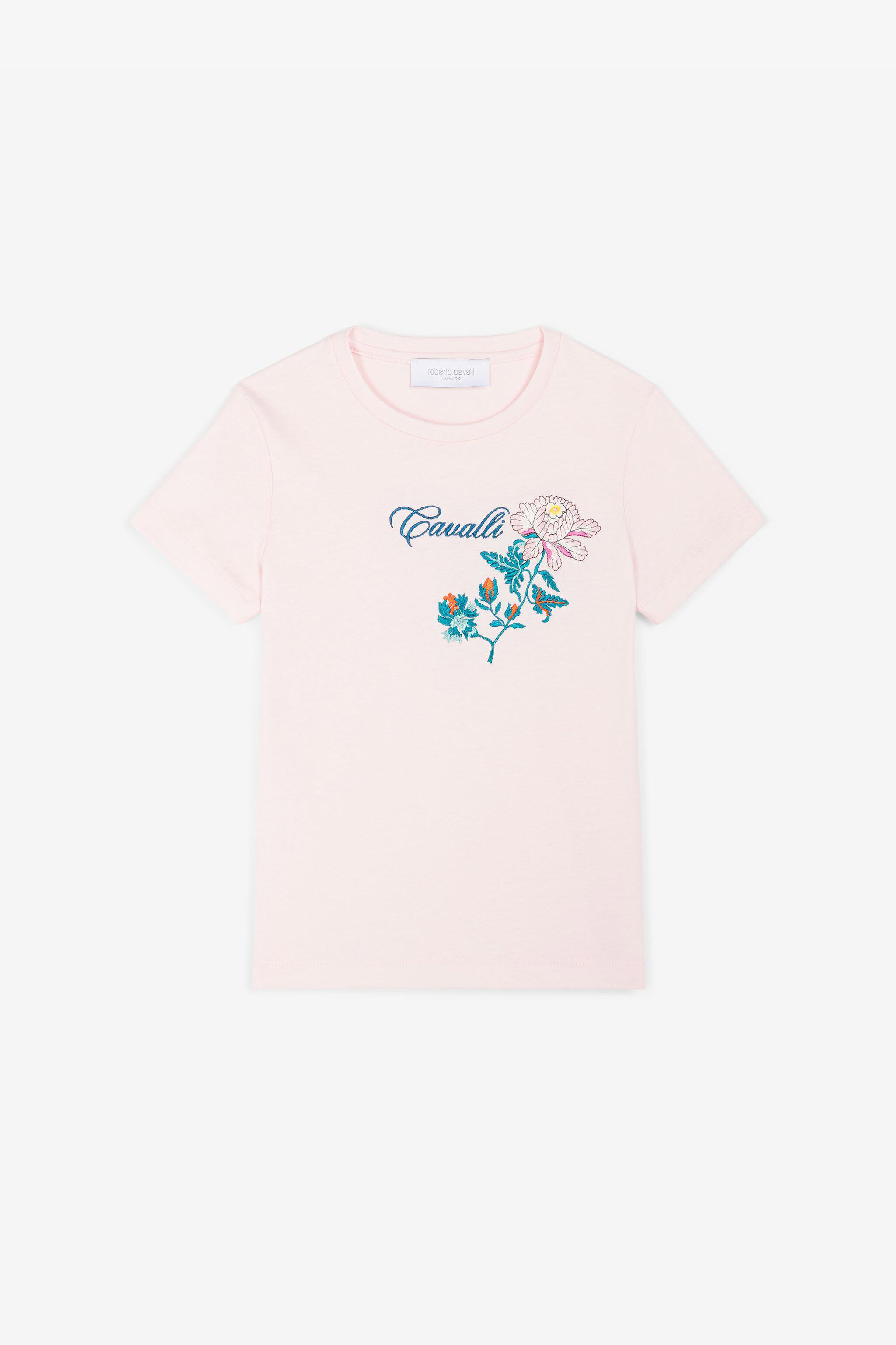 JU T-Shirt mit Logo-Stickerei JU T-Shirt mit Logo-Stickerei Rosa RJT640-JD001