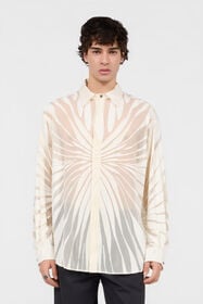 RC Shirt With Ray Devoré Print NATURAL WHITE XRT722-HLI15
