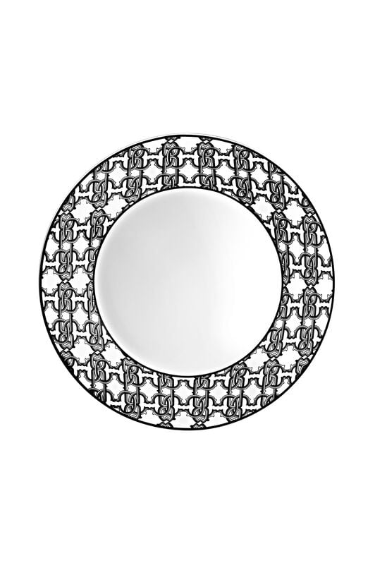 HO MONOGRAM BLACK 2 SOUP PLATES HO MONOGRAM BLACK 2 SOUP PLATES RALA16-IA021