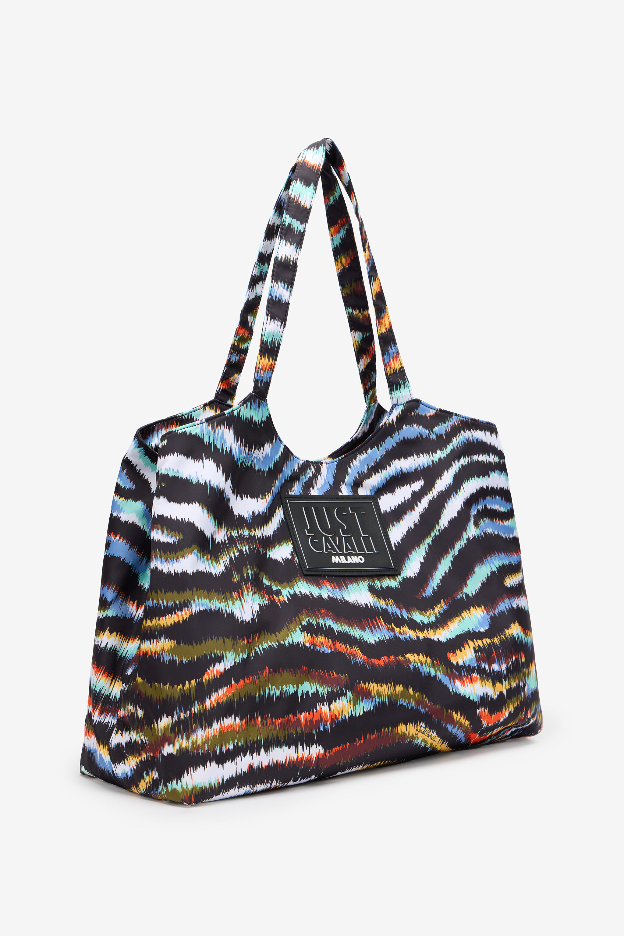 JC Borsa mare con stampa Zebra e patch logo JC Borsa mare con stampa Zebra e patch logo Bleu clair/Noir SFB176-SF671