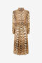 RC Blusenkleid Mit Print Jaguar Skin RC Blusenkleid Mit Print Jaguar Skin Braun VKT144-LXP73