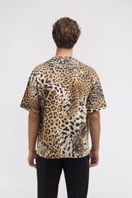 RC T-Shirt mit Jaguar Skin-Print Hellbraun SRT62E-3PH91