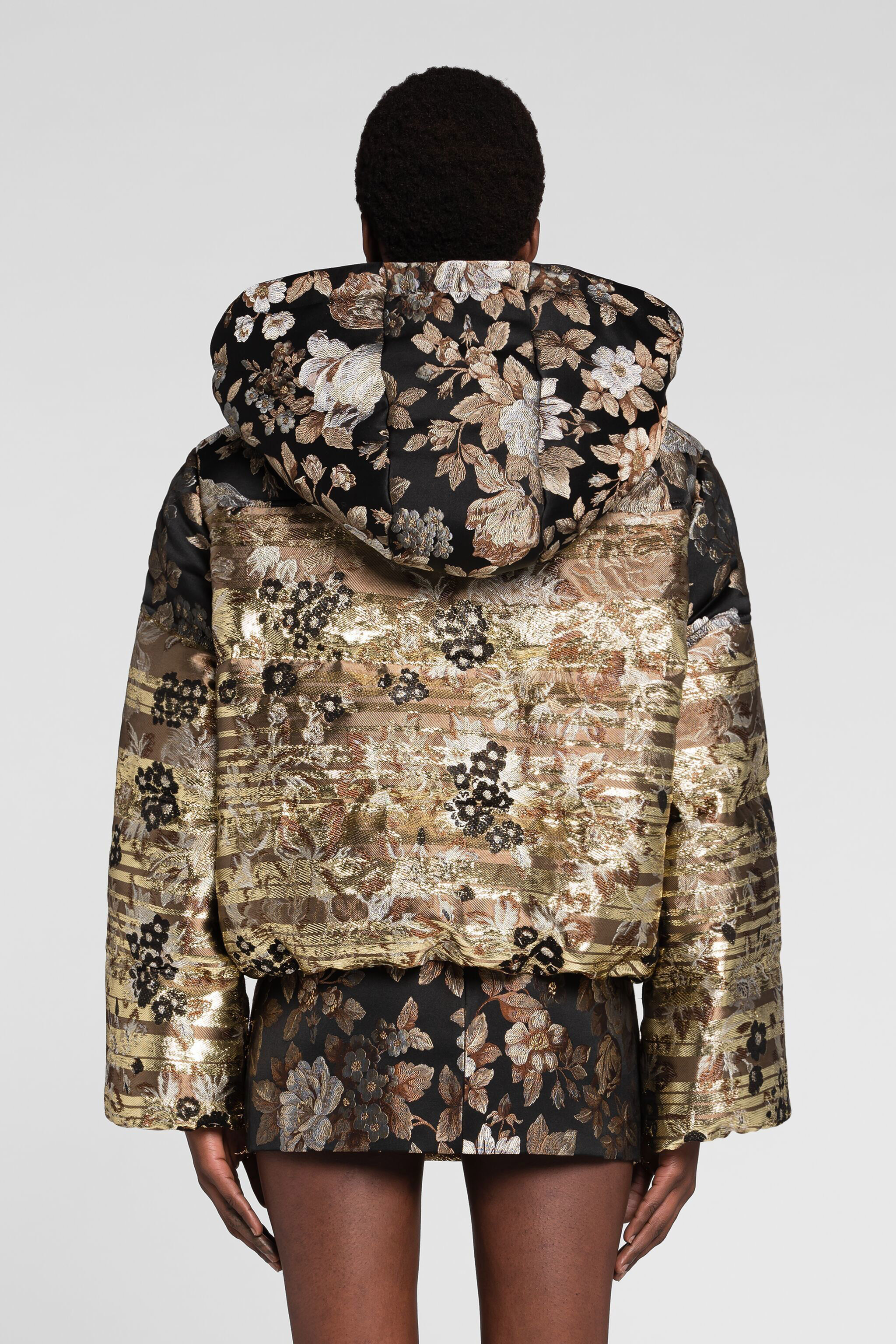 RC Floral-Brocade Padded Jacket RC Floral-Brocade Padded Jacket MARRONE PQT800-DJ067