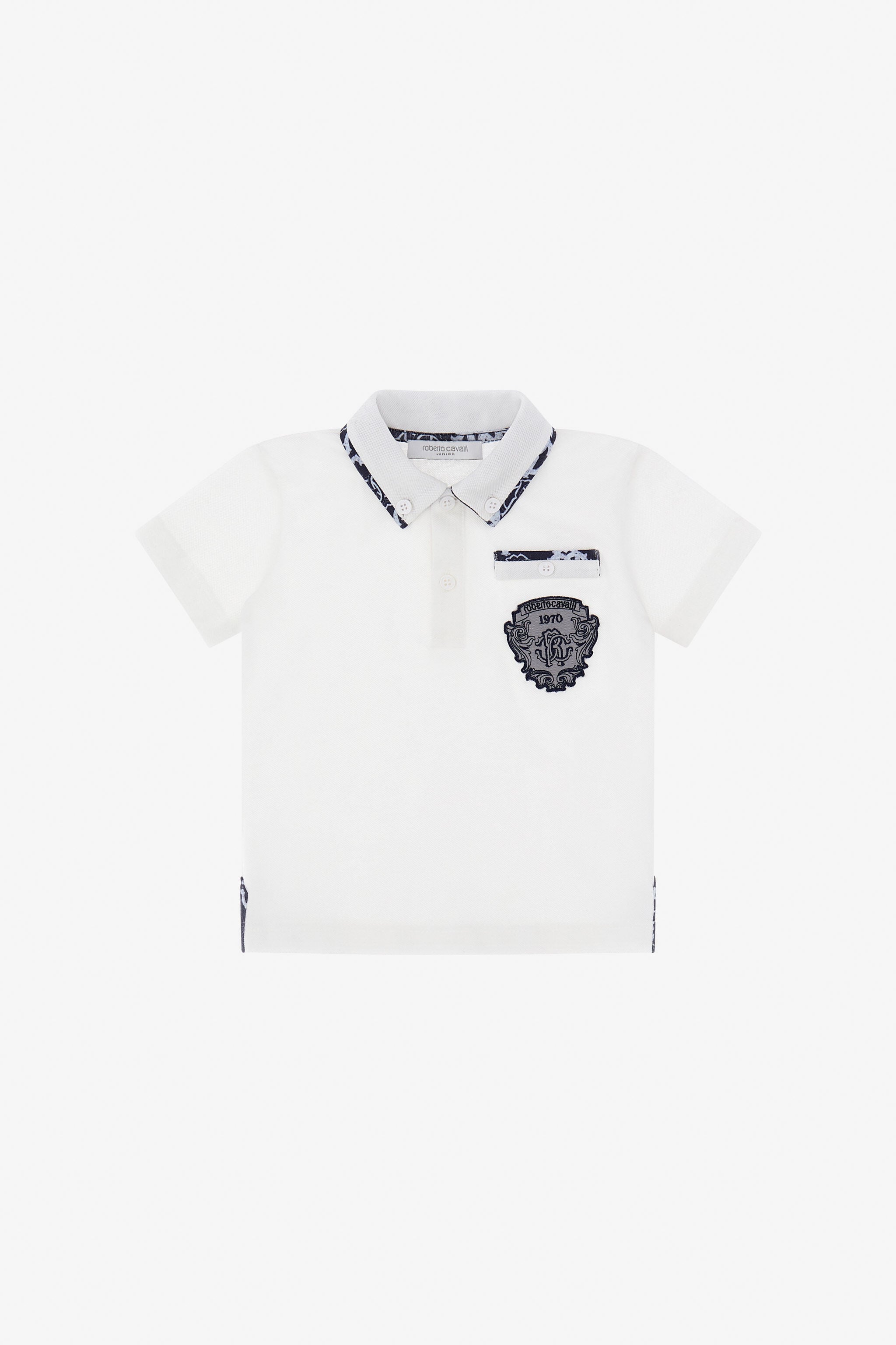 JU Polo Con Cuello Abotonado Y Emblema Blanco TJT637-KB002