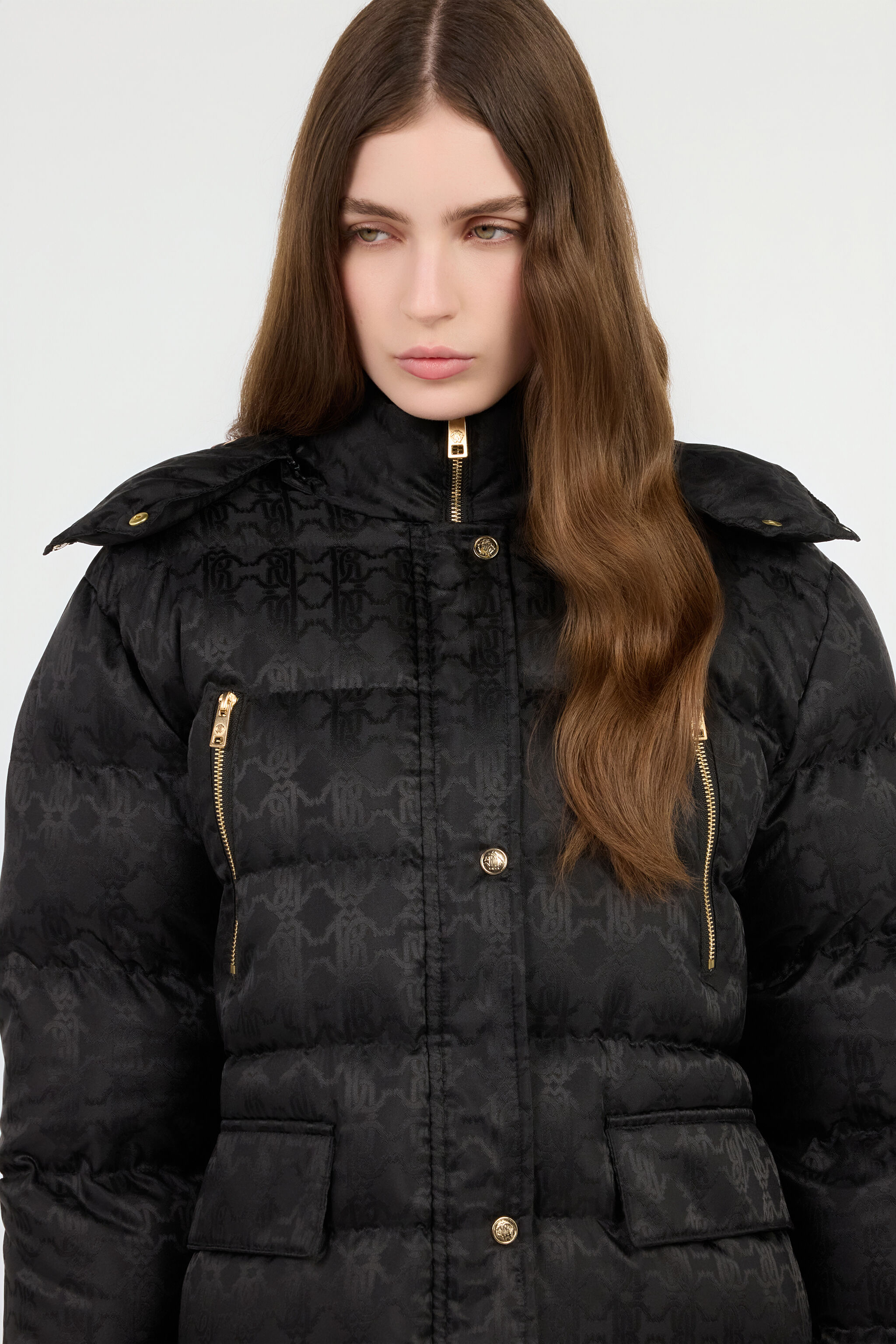 RC Black Monogram RC Long Down Jacket RC Black Monogram RC Long Down Jacket BLACK ROT80A-DJ005