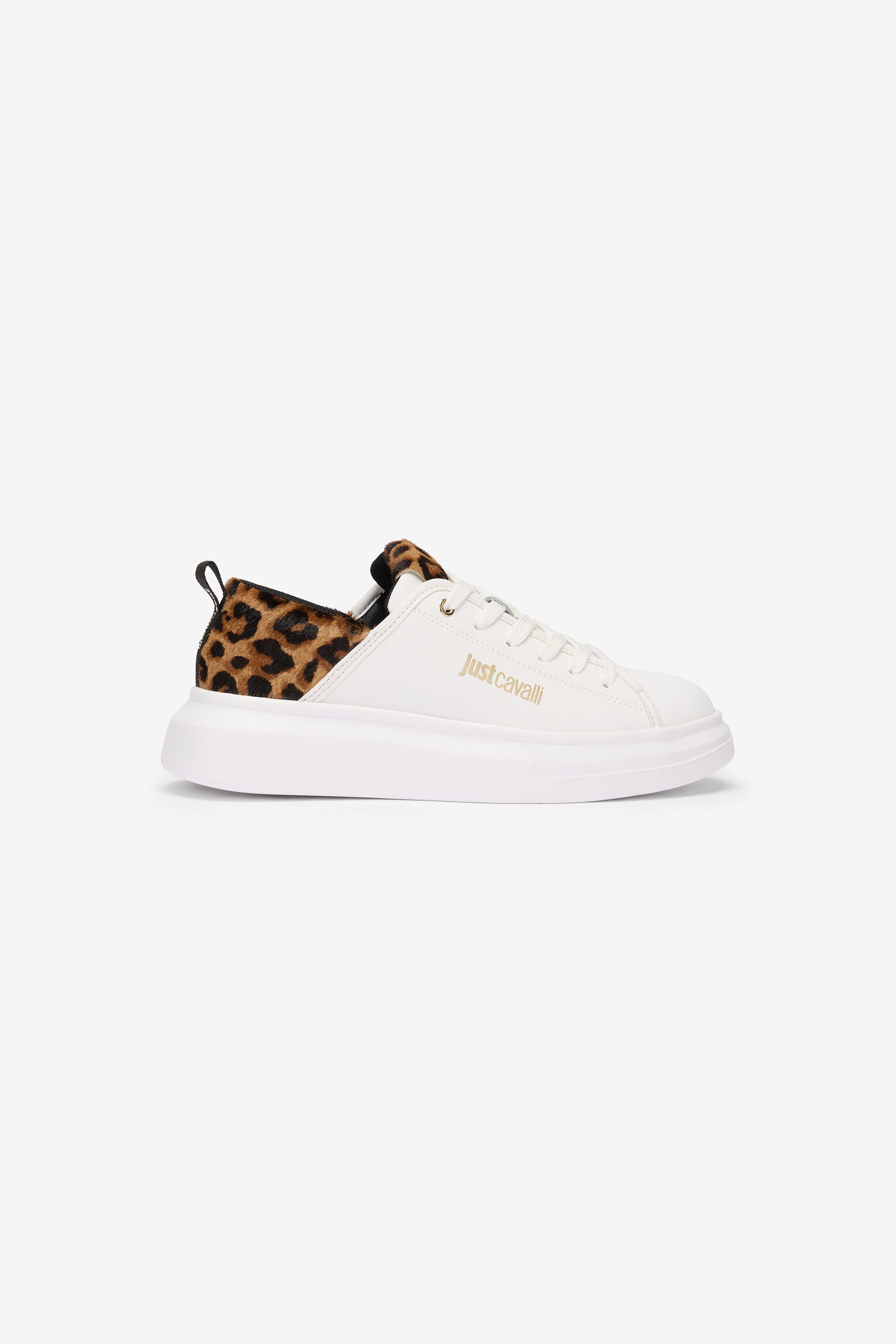 JC White Sneakers With Leopard Detail JC White Sneakers With Leopard Detail WHITE VFS077-VF605