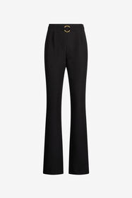 JC Black Flared Trousers With Buckle BLACK VFT157-VF236