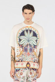 JC Tropical Garden Print T-Shirt OFF WHITE WFT062-WF092