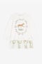 JU RC Monogram and Filigree-Print Dress JU RC Monogram and Filigree-Print Dress White RJT127-CF050