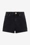 RC Short En Jean Noir Avec Broderie Rose RC Short En Jean Noir Avec Broderie Rose BLACK SOJ20P-DN001