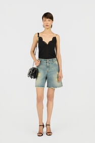JC Distressed Cotton Shorts INDIGO UFT099-UF150