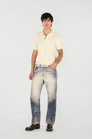 RC Jeans Trousers With Washed Effect Dark blue UMJ216-4NO91