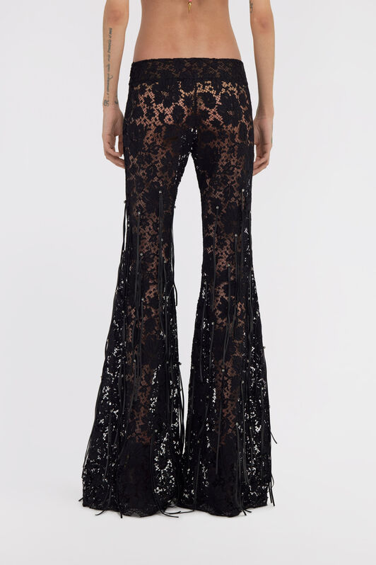 RC Semi-transparent lace trousers Black SKR204-RP001