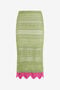 RC Jupe midi en maille avec détail contrastant RC Jupe midi en maille avec détail contrastant LIGHT GREEN WQM305-MA018