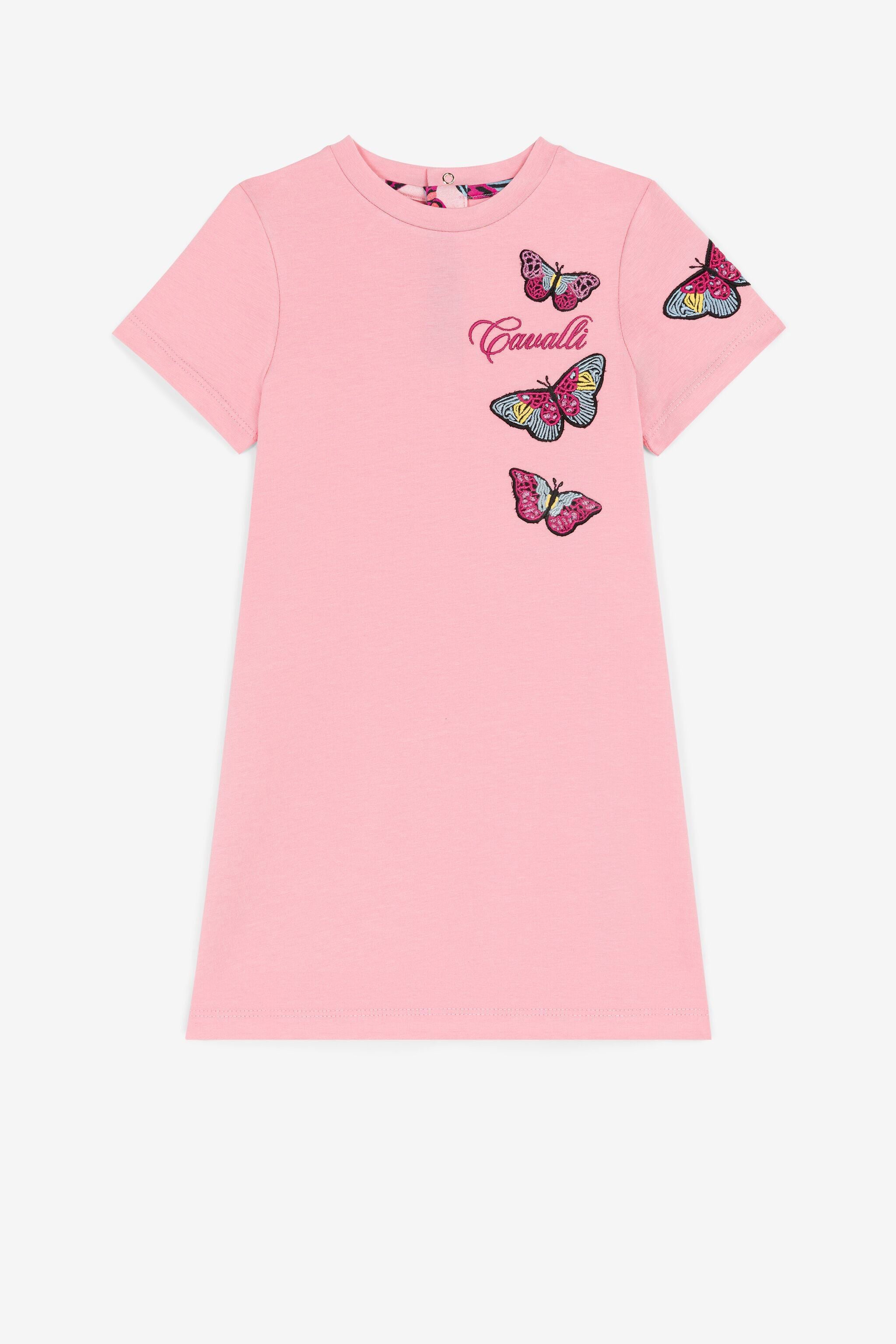 JU Kleid mit Schmetterlingen JU Kleid mit Schmetterlingen Rosa PJT133-HR006