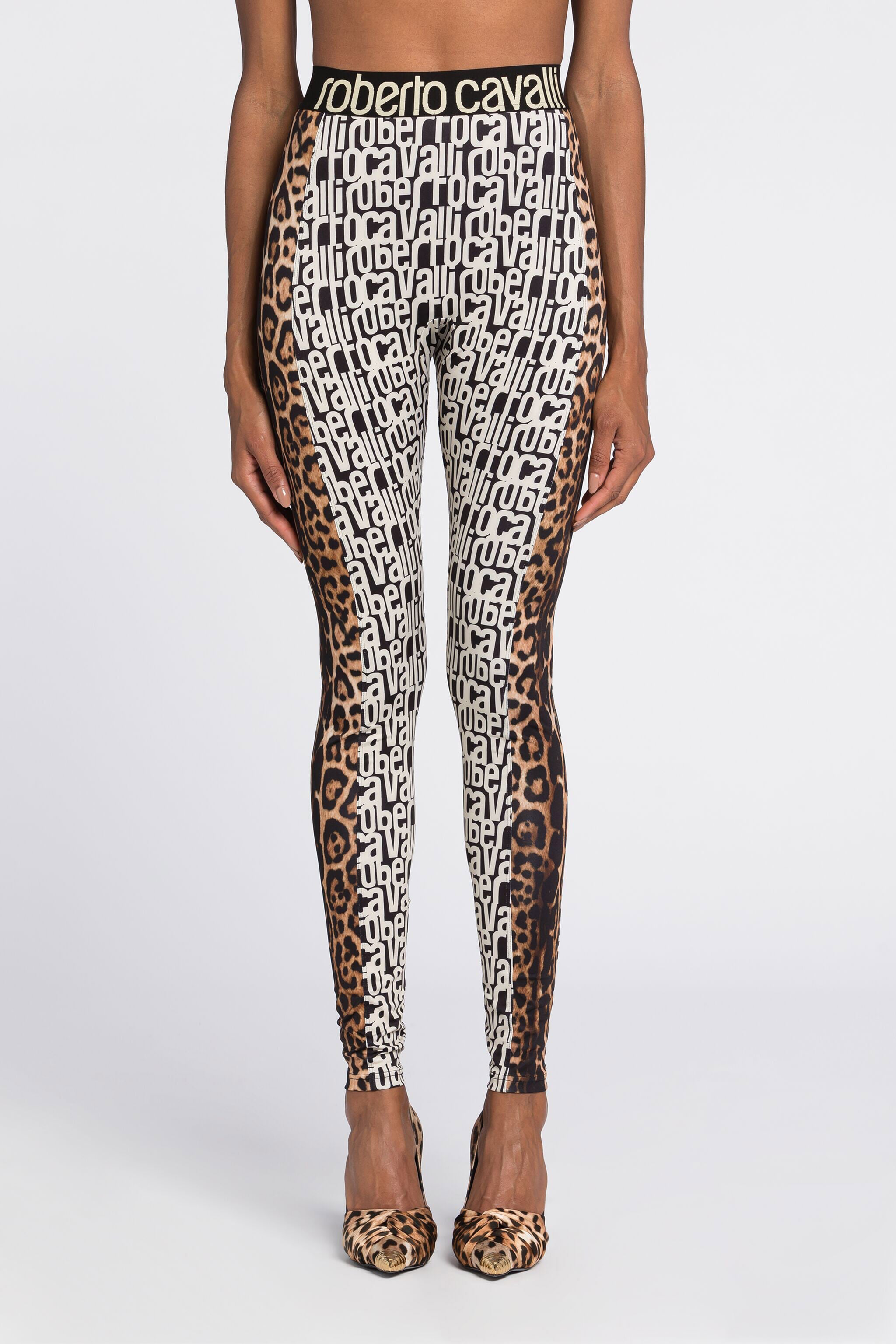 RC Leggings mit Logo-Print RC Leggings mit Logo-Print Schwarz/Weiß RKT26A-LNH82