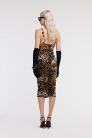 RC Jaguar Skin print dress Brown SKT132-6HG34