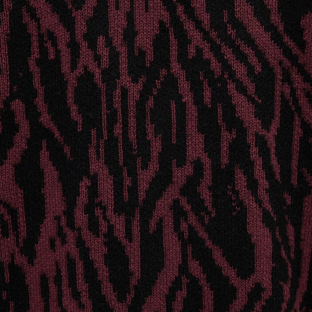 RC Cardigan En Laine Mélangée Imprimé Animalier RC Cardigan En Laine Mélangée Imprimé Animalier RED/BLACK ROM90F-MSS30