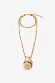 RC Antiqued Gold Necklace with Pendant and Snake Motif RC Antiqued Gold Necklace with Pendant and Snake Motif OLD GOLD WWG013-AM001