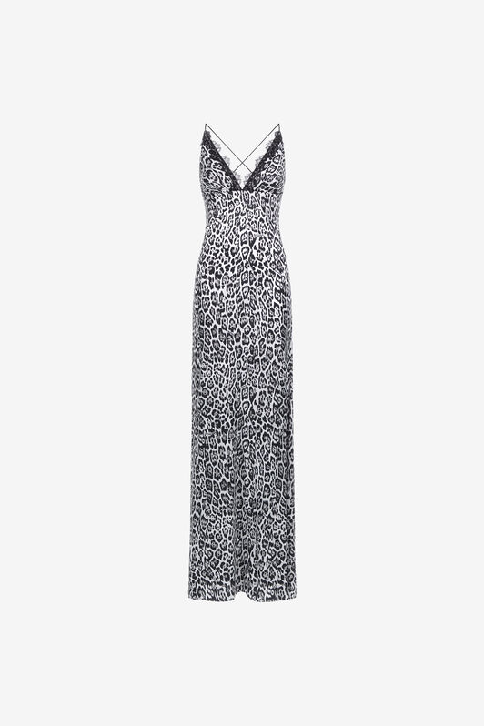 RC Abito sottoveste stampa Leopard RC Abito sottoveste stampa Leopard Grigio NOT10E-FXM81