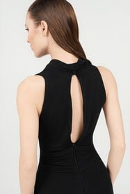 RC Midi Dress with Snake Detail BLACK WKT122-JE034